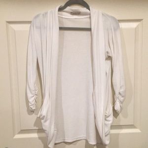 White cardigan